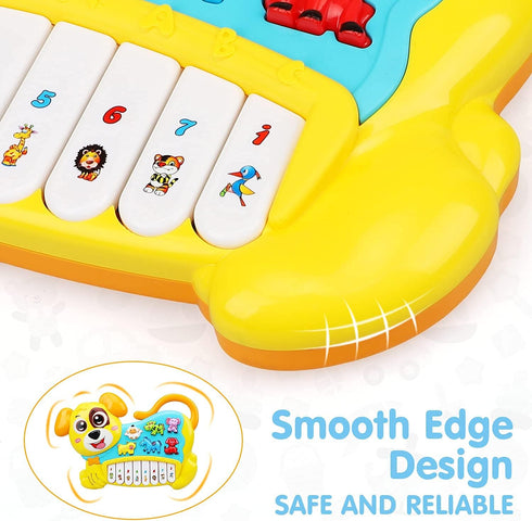 STEAM Life Baby Piano Toys 18 Months Light Up Baby Musical Toys Early Learning Educational Baby Keyboard Infant Toys Baby Dog Piano Boys Girls Tod...