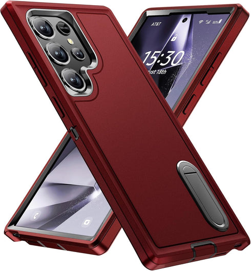 BaHaHoues for Samsung Galaxy S24 Ultra Case, Samsung S24 Ultra Phone Case with Built in Kickstand, Shockproof/DropProof Military Grade Protective ...