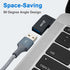 USB 3.0 90 Degree Left Right Angle USB-A Male to Female Adapter Extender Connector, USB Extension Adapter 2 Pcs for Laptops, Wall Chargers, Power ...
