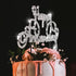 Happy Anniversary Cake Topper Wedding Anniversary Crystal Rhinestone Party Decoration Silver (Silver)...