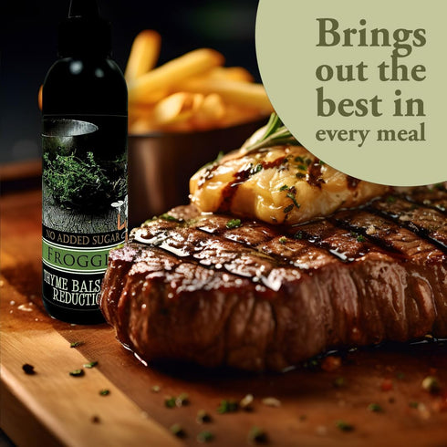 Castillo de Pinar (No Sugar Added) Thyme Balsamic Vinegar Reduction 150ml by Froggit Non GMO...