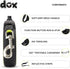 DDOXX Retractable Dog Leash - Strong Reflective Nylon Strips with Break & Lock System - S (Black/Yellow Reflective)...