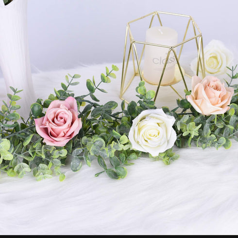 DearHouse Faux Eucalyptus Garland Plant, 2 Pack Artificial Vines Hanging Eucalyptus Leaves Greenery Garland for Wedding Backdrop Arch Wall Decor, ...