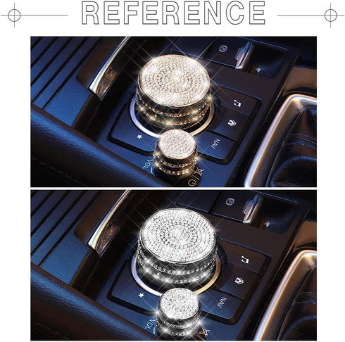 1797 Multimedia Volume Knobs Covers Compatible with Mazda Bling Accessories Caps Decals Stickers 3 6 CX3 CX5 CX9 2016 2019 2020 2021 Interior Insi...