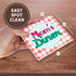 3dRose cst_151660_3 Moms Diner Sign on Red. Retro Hot Pink Turquoise Teal Blue 1950S Kitchen Mothers Day-Ceramic Tile Coasters, Set of 4...