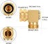 Garden Hose Swivel elbow Connector 90 Degree Solid Brass Adjustable 180° Swivel .(2 PCS)...