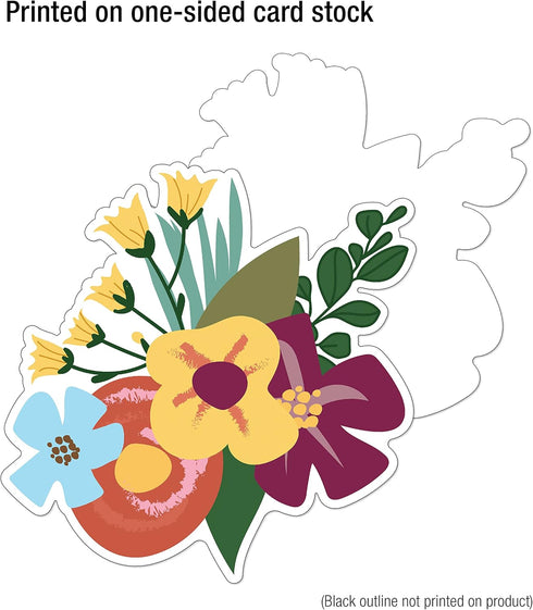 Carson Dellosa Grow Together 12-Piece Jumbo Garden and Flower Bulletin Board Cutouts, Large Greenery Cutouts for Bulletin Board, Garden and Greene...