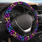 Leopard Neon Animal Print Steering Wheel Cover for Women Men Girls Car Accessories Decor Anti-Slip Neoprene Auto Steering Wheel Covers Protector U...