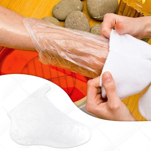 200pcs Pedicure Bags for Feet,Larger And Thicker Disposable Plastic Gloves for Hair Coloring,Pedicure Liners Disposable,Paraffin Gloves for Hand a...