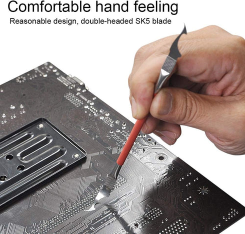 125 5pcs Dual Ends Metal Spudger Set, Professional Pry Opening Spudger, Mainboard Chip Disassemble Removal Accessories Kit for Mobile Phone(5X Bla...