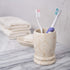 Creative Home Natural Java Marble Toothbrush Tumbler 3.3" x 4.5" | Solid Carved Stone Cup for Bathroom Sink, Vanity, Makeup Brushes, Razors | Eleg...