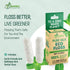 Biodegradable Mint Dental Tooth Lace Floss - 2X Refillable Flossers - 100% Organic Natural and Compostable Teeth Silk Spool - Waxed with Candelill...