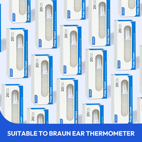 60X Ear Thermometer Probe Covers, for All Braun Thermometer Ear Covers, Lens Filters, Refill Caps, BPA Free Disposable Covers...