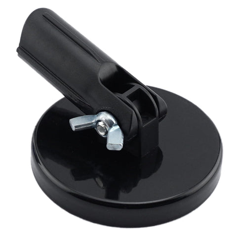 Magnetic Pick-Up Tool Attachment, 3.20" Diameter, 0.440" Thick Magnet Assembly with Acme-Threaded Attachment for Standard Broom Handle, 65 Pounds ...
