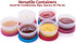 SIGNORA WARE Condiment Containers with Lids- 6 pk. 1.3 oz.Salad Dressing to go Small Food Storage Containers- Sauce Cups Leak proof Reusable Plast...
