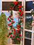 Lannu 2 Pack Artificial Rose Vine Flowers Fake Garland Ivy Flowers Silk Hanging Garland Plants for Home Wedding Party Decorations, (HOT Pink) (69h...