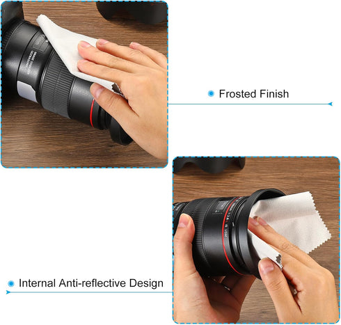 PATIKIL 67mm Lens Hood, 2Pcs Standard Vented Matte Surface Anti-reflective Inside Hollow Lens Hood for Universal Camera Lens, Black for Nikon, for...