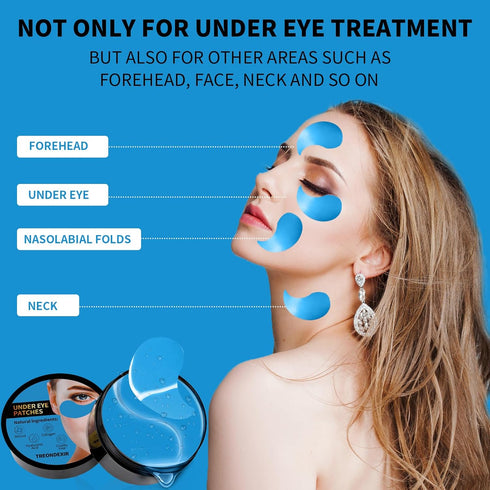 Under Eye Masks for Dark Circles and Puffiness 70PCS, Under Eye Patches for Puffy Eyes Treatment, Under Eye Gel Pads w/Collagen, Retinol, Hyaluron...