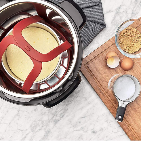 Pressure Cooker Sling, Silicone Bakeware Sling for 6 Qt/8 Qt Instant Pot, Ninja Foodi and Multi-function Cooker Anti-scalding Bakeware Lifter Stea...
