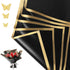 Goviw Floral Wrapping Paper 20 Sheets Waterproof wrap paper 22.5x22.5 inch(Black&Gold Edge) + 12 pcs 3D golden butterfly stickers DIY Crafts Flora...