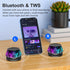 EGKimBa Magnetic Diamond Bluetooth Speaker, Small Wireless Speaker with Multi RGB Color Light Show, Portable Phone Stand for iPhone, Android, TWS ...