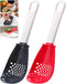 2PCS Multifunctional Kitchen Cooking Spoon, Skimmer Scoop Food Strainers for Cooking, Mashing, Draining, Grating, Non-stick Small Spatula Spoon Ki...