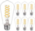 6 PCS Dimmable Vintage LED Edison Bulbs, 6W Equivalent 60 Watt, Natural White 4000K, Antique Flexible Spiral LED Filament Light Bulb, ST58 (ST19),...