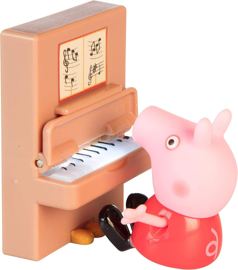 Peppa Pig Little Rooms Music Studio Playset, 6 Pieces - Includes Peppa Figure, Guitar, Saxophone, Drums, Records & Light-Up Piano - Ages 2+...