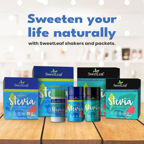 SweetLeaf Organic Stevia Packets - Zero Calorie Stevia Powder, No Bitter Aftertaste, Sugar Substitute for Keto Coffee, Nothing Artificial, Non-GMO...