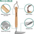 Berry&Bird Japanese Weeder-Scraper-Hoe, 12.67-Inch Gardening Sickle Hoe, Stainless Steel Bent Angle Weeding Sickle, Weeder Hoe with Ergonomic Ash ...