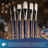 Silver Brush Limited 19022 Bristlon Bright Brush for Acrylic and Oil Painting, Size 2, Long Handle...