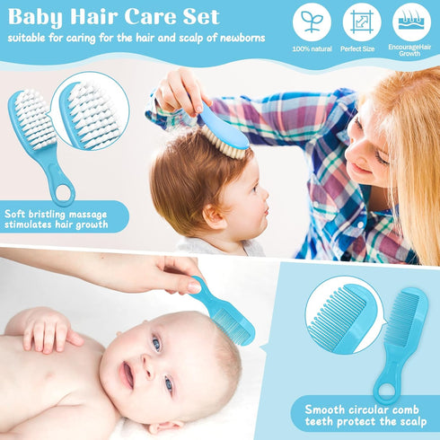 JIFTOK Baby Healthcare and Grooming Kit, 22 in 1 Newborn Safety Care Essentials Set with Electric Nail File Set, Hair Brush Comb, Nail Clippers fo...