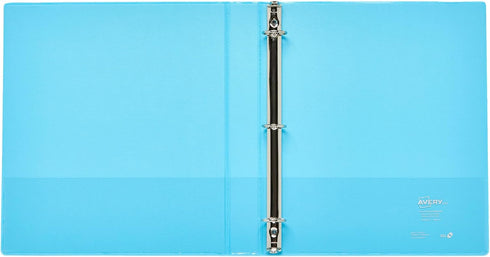 Avery Luxe Collection Durable Holographic 3 Ring Binder, Customizable View Cover, 1 Inch Round Rings, 1 Holographic Aqua Binder (03224)...