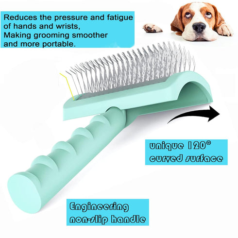 Large Slicker Brush for Dogs,Cats,Extra Long Pin Shedding Brush for Long Haired Dog,Cat, Pet Grooming Wire Brush for Thick Undercoat Curly Hair,25...