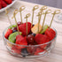 100 PCS Cocktail Picks, 4.7 Inch Toothpicks for Appetizers, Natural Bamboo Knot Skewers, Mini Food Sticks, Fancy Tooth Picks for Drinks,Fruit,Char...