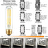 LiteHistory Tubular Light Bulb 6W Equal E26 LED Bulb 60 Watt dimmable Neutral White 4000K E26 Edison Bulb AC120V 600lm T9 T10 LED Bulb for Rustic ...