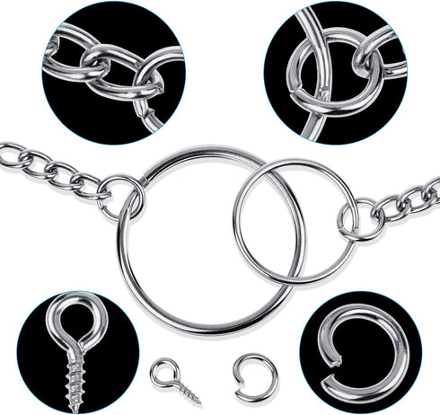 Key Chain Rings, Shynek 360Pcs Key Rings Bulk with Jump Rings and Screw Eye Pins...