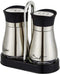 Lonffery Salt and Pepper Shakers Set, Stainless Steel Salt Containers with Glass Bottle for Table, RV, Camp, BBQ, Set of 2...
