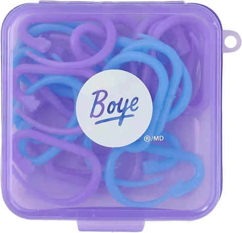 Boye Plastic Carabiner Stitch Markers for Knitting and Crochet, Multcolor 20 Piece...