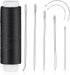 Ftyiwu Waxed Thread 32 Yards, Leather Sewing Waxed Thread with Hand Sewing Needles, Leather Sewing Thread Set for Home Upholstery Carpet Leather C...