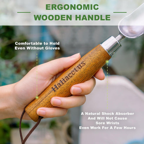 Seeding Widger, Stainless Steel Garden Planting Trowel for Repotting, Long and Narrow Widger for Weeding from Tight Areas, Hand Transplanter with ...