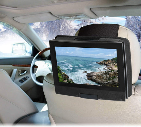 DVD Player Headrest Mount Holder Portable DVD Player Mount Car Back seat Headrest Holder for Swivel & Flip Portable DVD Player 7 inch to 12 inch -...