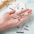Beadthoven 260pcs 8sizes Stainless Steel Tube Slide On End Clasps with Twist Extender Chains Jump Rings Lobster Claw Clasps Crimp Cord Ends Findin...