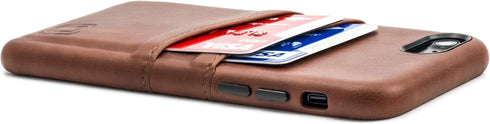 Dockem Wallet Case for iPhone SE 3 (2022), SE 2 (2020) & iPhone 8/7 with Metal Plate for Magnetic Mounting & 2 Card Holder Slots (Exec M2, Brown)...