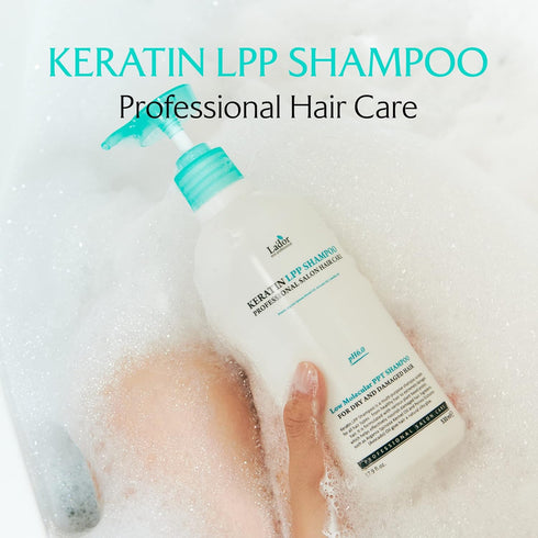 LA'DOR Keratin LPP Damage Care Shampoo w/Proteins & Plant Oils - pH Balanced Sub Acidic for Dry Damaged Frizzy Coarse Thinning Hair - NO Silicone,...