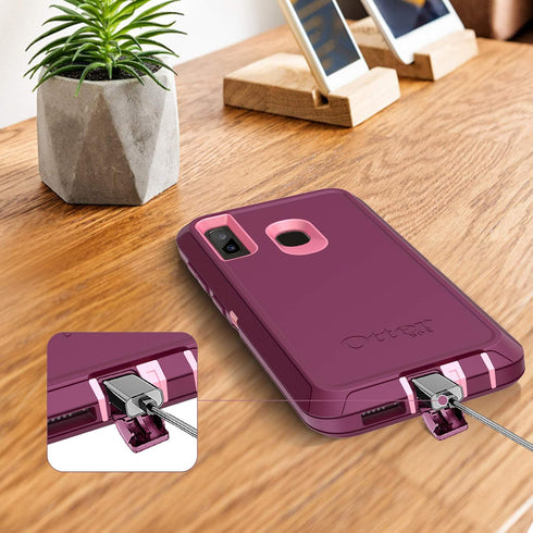 for Samsung Galaxy A30/A20 Case - 3 in 1 Full Body Protection, Purple/Pink...