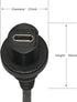CERRXIAN 30cm USB Type C 2.0 Car Mount Dash Flush Waterproof Extension Cable for Car, Boat, Motorcycle, Truck Dashboard (USB-C)...