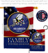 Breeze Decor US Family Honor Garden Flag Armed Forces Navy USN Seabee United State American Military Veteran Retire Official House Banner Small Ya...