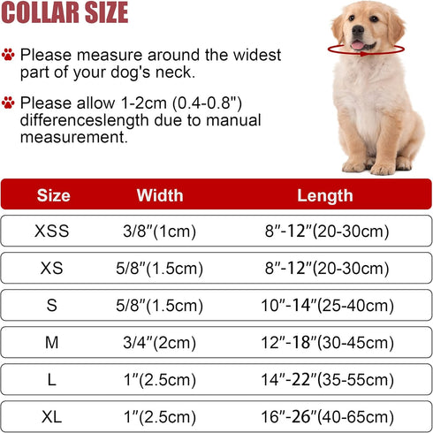 Reflective Dog Collar with Buckle Adjustable Safety Nylon Collars for Small Medium Large Dogs, Hotpink XS...