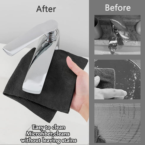 Thickened Magic Cleaning Cloth,8 Pcs Lint Free Cloth,Reusable Microfiber Cleaning Rag for Windows,Mirror,Glass,Car,Gray...